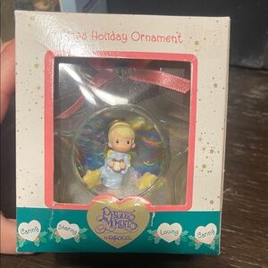 Precious Moments ( 1999) Angel Ornament with Gold and White Accents